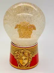 Rosenthal VERSACE Medusa AMPLIFIED GOLDEN COIN SNOW GLOBE 4,5"