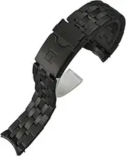 [VEVEL] 22mm 21mm Solid Stainless Steel Watch Strap For Tissot Seastar T120417 T120407 T120 Silver Watchband Bracelets Watch Parts