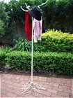 Hand Iron Towel Coat Hat Bag Scarf Hanger Display Stand Tree Top Root Base