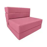 Lounger Folding Foam Mattress, Portable Sleepover Sofa Bed 6 x 32 x 80 Pink