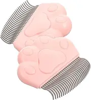 ROMISBABA 2Pcs Cat Grooming Brushes Pet Combs for Hair Removal Efficient Dematting Tool for Cats Comfortable Massage Design for All Fur Types