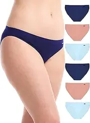 [UNDERWORKS] Womens 6pk Bikini Brief, Womens Underwear, Bikni Brief, Soft Comfortable Womens Underwear