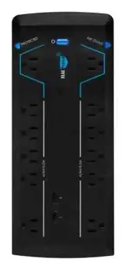 ELAC ProteK Smart Surge Protector Power Conditioner 12 Outlets - Black PB-12W