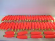 50 3" FISHING BOBBERS Large Cigar Floats Weighted Foam Snap on Float Choice