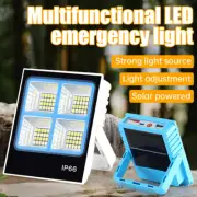 Solar LED Work Light Rechargeable Camping Emergency Floodlight Outdoor Lamp