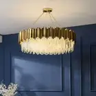 Luxury Golden Chandelier LED Crystal Pendant Lamp Dining Room Ceiling Light Loft