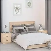 Rustic Wooden Bedside Nightstand 2 Pcs Solid Pine Bedroom Table Night Stands for Living Room Storage Furniture with Drawers