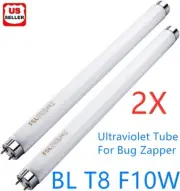 2X 10W Replacement Bulb UV Tube Lamp Light For 20W Mosquito Killer Insect Zapper