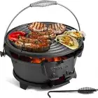 Hibachi Grill Outdoor, 100% Cast Iron Grill, Mini Small Portable Charcoal Gri.