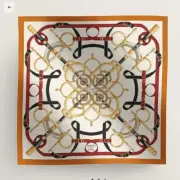 HERMES Scarf Carre 90 Silk 100% Eperon d'Or with Box