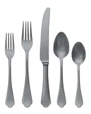 Mepra Dolce Vita Pewter Oro Nero 5pc Cutlery Set