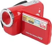 YUEHISY Video Camera Camcorder, Full HD 1080P 16MP Digital Camera Recorder with 16x Zoom, 2in Screen, Anti Shake, for Travel Wedding Vlog (Red)