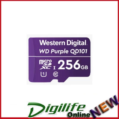 [No Package] WD Purple QD101 256GB MicroSDXC Card for Surveillance Cameras
