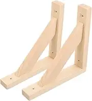 HOMOCONO 2pcs Solid Wood Partition Rack Convenient Corner Brackets Wood Shelf Brackets Wall Shelf Support Work Bench Shelf Brackets Practical Shelf Brackets Shelf Brackets Heavy Duty