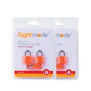 2pk Mini Key Travel Set of 2 Suitcase Padlock Assorted Colors