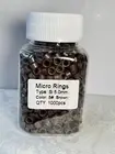 1000 Pz Micro Rings Beads Hair Extensions #5 Brown Superior Quality Silicon US