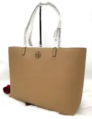 NWT AUTH NEW Tory Burch Women's McGraw Pebbled Leather Tote Bag In Tiramisu