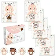 Party Hearty Baby Shower Games for Girl, 33 Poopie Emoji Scratch Off Lottery Tickets, Baby Games Ideas, Scratch Off Game