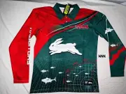 NRL South Sydney Rabbitohs LONG SLEEVE FISHING SHIRT 5XL QLD Seller