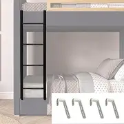 Adjustbale Step Ladder for Bedroom Bunk Bed, RV Travel Trailers Loft Hanging Ladder, Space-Saving Bed Side Straight Ladder, Easy to Install (Size : 150cm(59")) (One Color 140cm(55)