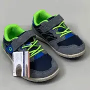 MERRELL Bare Steps Wide Width Shoe Toddler Sz 06 1/2 W Green/Navy Blue ML267360