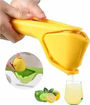 iStarcas Lemon Squeezer, Effective at Squeezing Out Juice, Easy-to-Use, Very Sturdy, Lemon Juicer, Lime Squeezer, Citrus Juicers, Lemon Juicer Squeezer to Squeeze Lemons, Lime, Citrus, Orange(Yellow)
