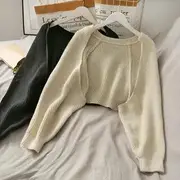 Open-Front Knit Shrug Almond - One Size