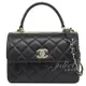 【全新現貨 優惠中】CHANEL A92236 TRENDY 25 菱格小羊皮兩用鍊包.黑/淡金現金價$228,000