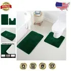 Elegant Microfiber Bath Mat Set - 2-Piece Non-Slip Design for Luxury Comfort