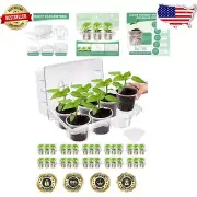 10 Pack Seed Starter Trays with Adjustable Humidity Domes & Labels for Gardeners