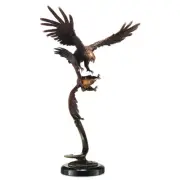 Hand Finished Double Flying Eagle Statue