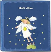 Children Album DIY Manual Self-Adhesive Film-Covered Photo Album Memorial Album Baby Growth Record Book(Red)