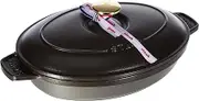 STAUB Oval Hot Plate, Black, 23 cm