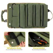 Roll Up Tool Bag with 3 Detachable Pouches Roll Tool Organizer Tool Roll Up Bag