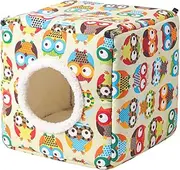 Stgfyxgs Bed, Warm House, Hammock, Comfortable, Soft, Washable, Fleece Cushion, Hamster Cave Bed, Guinea Pig Bed for Small Pets, Hedgehog, Large