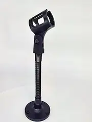 Mic Holder,Cellphone Holder with 6"Arm & Mic Clip,Phone Clip with Heavy-duty & Stable Round Base Fits for All Mobile Phone and Mic,Support Phone and Microphone
