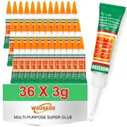 36 X 3g Super Glue Clear, Strong Adhesive,Super Glue Fast Drying Cyanoacrylat...