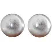 Pair of 40mm Scary Dead Zombie Glass Eyes Cabochon Set - Horror Doll Parts