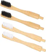 Gogogmee 4pcs Replaceable Toothbrush Heads Plaque for Teeth Toothpaste Kits Electric Toothbrush Travel Toothbrush Tooth Brush Heads Natural Toothbrush Toothbrushes Wooden