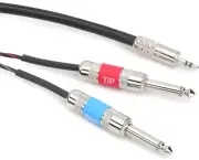 Pro Co IPMB2Q10 3.5mm TRS Male to Dual 1/4" TS Male Insert Cable - 10'
