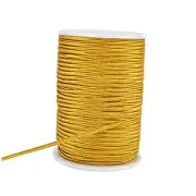 PandaHall 96 Yards 3mm Metallic Thread Cord, Flat Polyester Thread Braided