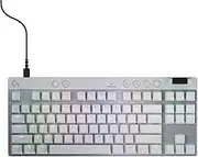 PRO X TKL Rapid tenkeyless Corded Gaming Keyboard with Magnetic Analog Switches, Rapid Trigger Mode, Adjustable Actuation and Customizable RGB Lighting, White