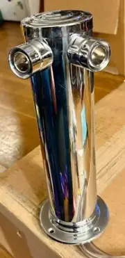 Two faucet air cooled beer tower. Krome Dispense.