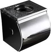 Bathroom Shelf Shower Storage Paper Towel Holder Wall-Mounted Tissue Box 304 Stainless Steel Closed (Size : 128x120x125mm)