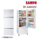 【SAMPO聲寶】455公升一級能效變頻三門冰箱琉璃白 SR-A46GDV-W6_廠商直送
