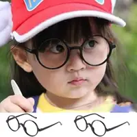 在飛比找ETMall東森購物網優惠-兒童攝影拍照眼鏡框無鏡片阿拉蕾同款攝影道具黑白紅黃藍表演眼鏡