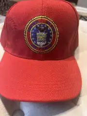 United States US Air Force Embroidered Hat Adjustable Strap Red OSFA