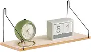 Floating Bathroom Shelves,Rustic Solid Wood Floating Shelf for Plant - No Drill Storage Rack with 5Kg Weight Capacity for Pictures Collectibles Ornaments