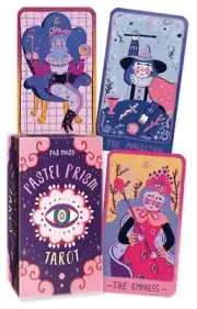 PASTEL PRISM TAROT Deck & Book Set witch pagan oracle cards fantasy art purple