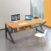 Foret Computer Desk Study Home Office Table Student Workstation Shelf Storage